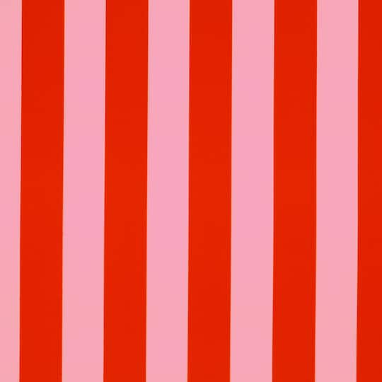 Michaels, 30" x 24ft. Pink & Red Horizontal Stripes Foil Gift Wrap by Celebrate It™ – Category: Roll Wrap